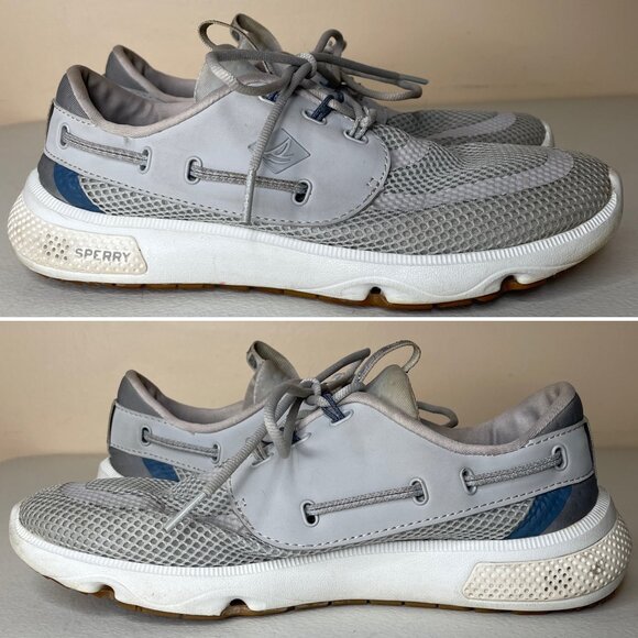 Sperry Top-Sider Women's 7 Seas 3-Eye Gray Boat Shoes Sneakers Size 7 - Picture 2 of 16